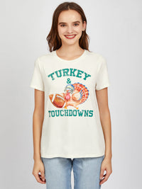 Turkey & Touchdowns Graphic Tee