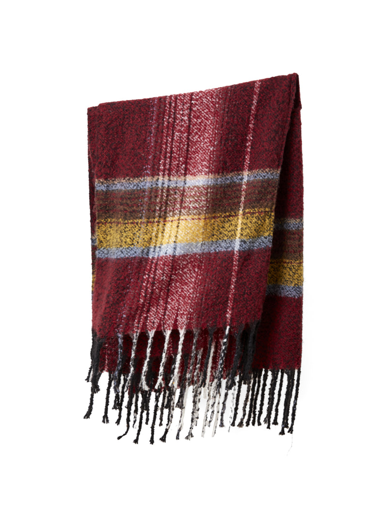 Check Scarf With Tassel