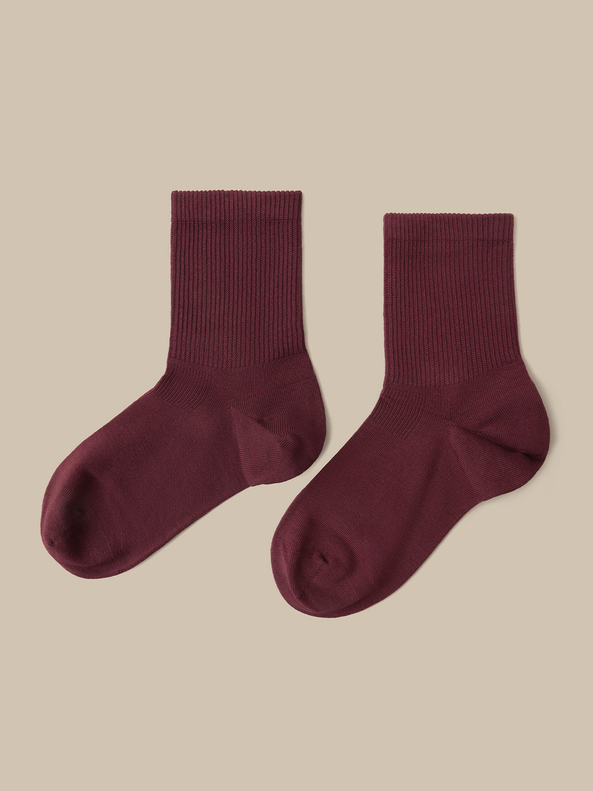 Ribbed Crew Socks