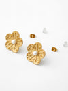 Pearl Floral Stud Earring