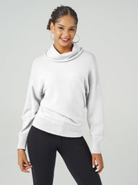 Dolman Sleeve Cowl Neck Pullover