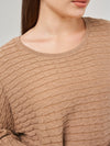 Plus Horizontal Mini Cable Stitch Dolman Pullover