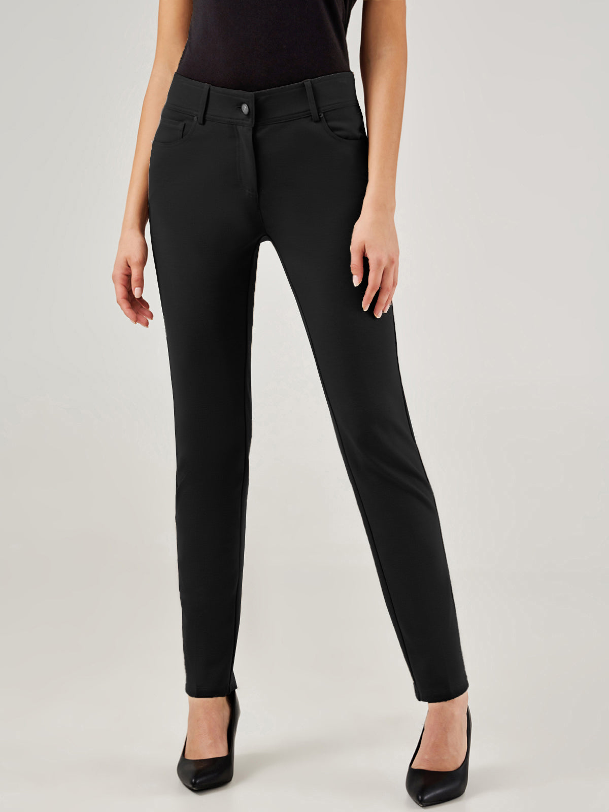 89th + Madison Luxe Ponte Five Pocket Stretch Straight Leg Pants