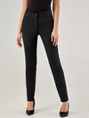 Petite Luxe Ponte Five Pocket Straight Leg Little Black Pants