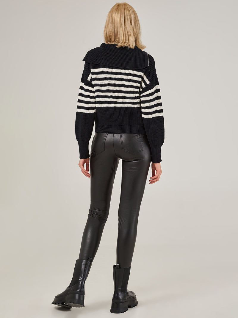 Half Zip Stripe Pullover