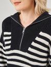 Half Zip Stripe Pullover