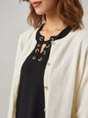 Button Front Jersey Cardigan