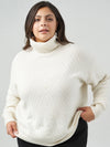 Plus Pearl Embellished Turtleneck Sweater