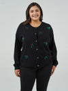 Plus Embroidered Sequin Cardigan