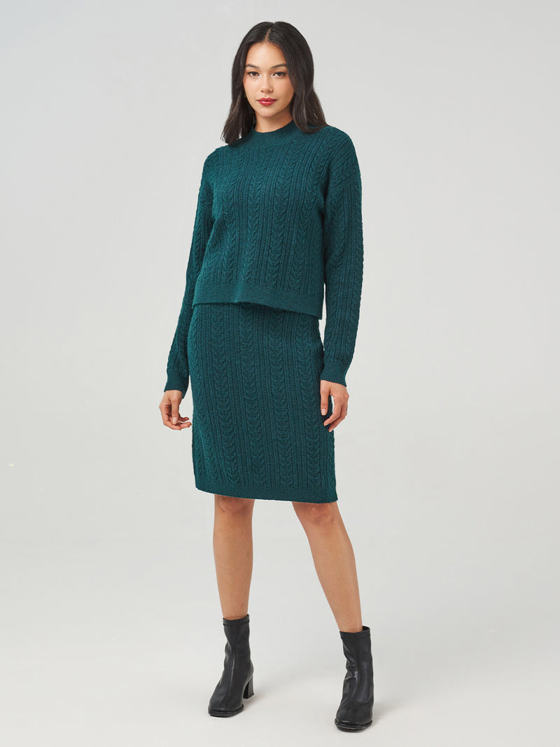 Cable Mockneck Sweater