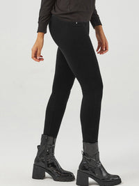 Luxe Ponte Skinny Zip Detail Little Black Pants