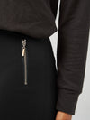 Luxe Ponte Skinny Zip Detail Little Black Pants