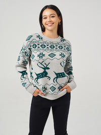 Holiday Jacquard Crewneck Sweater