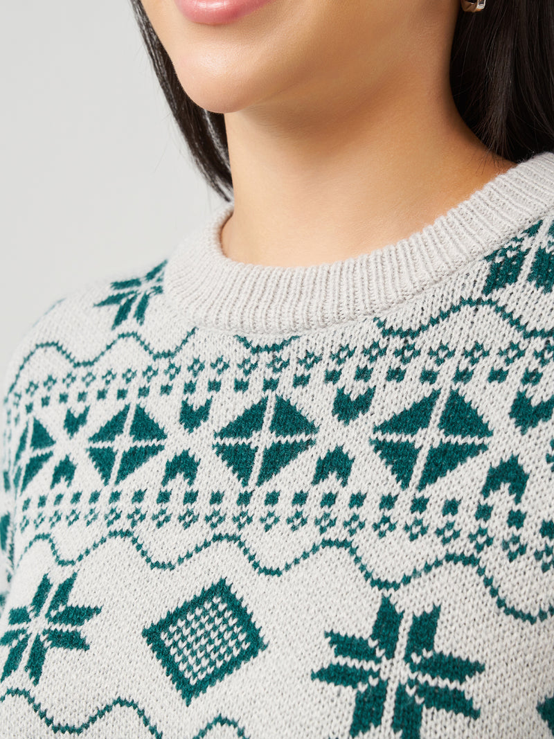 Holiday Jacquard Crewneck Sweater