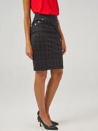 Plaid High Rise Pencil Skirt