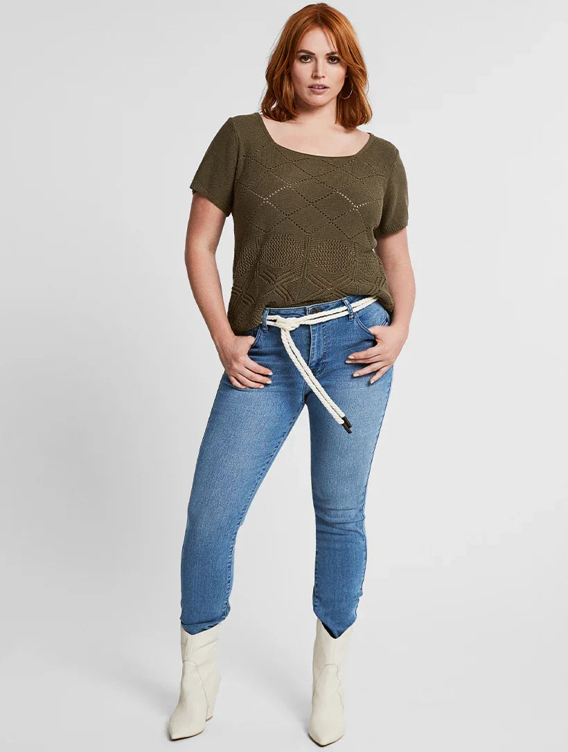 Frye Crochet Cap Sleeve Top