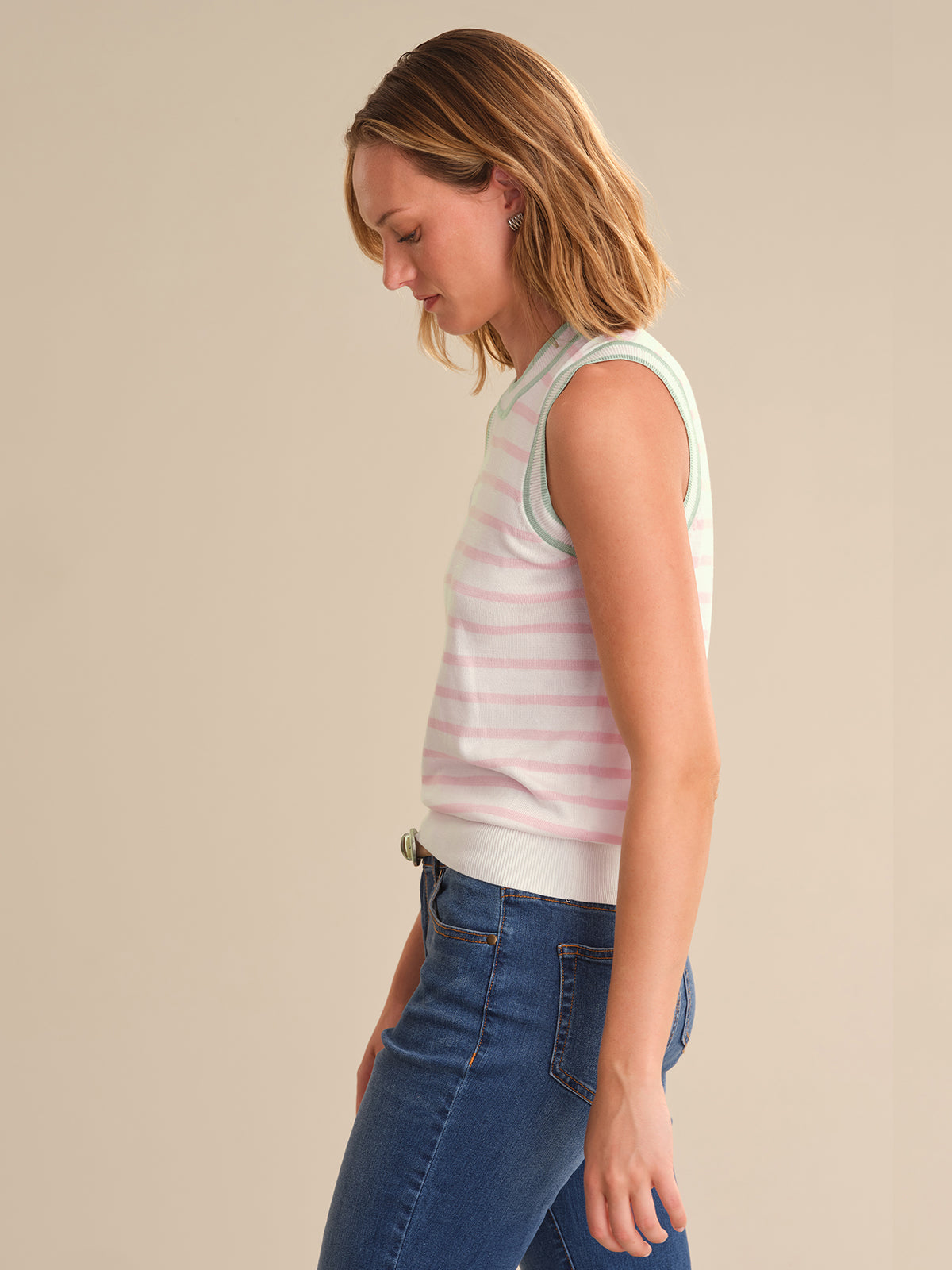 Stripe Crewneck Tank