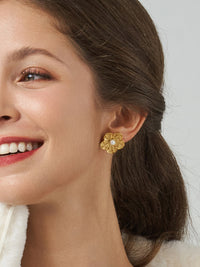 Pearl Floral Stud Earring