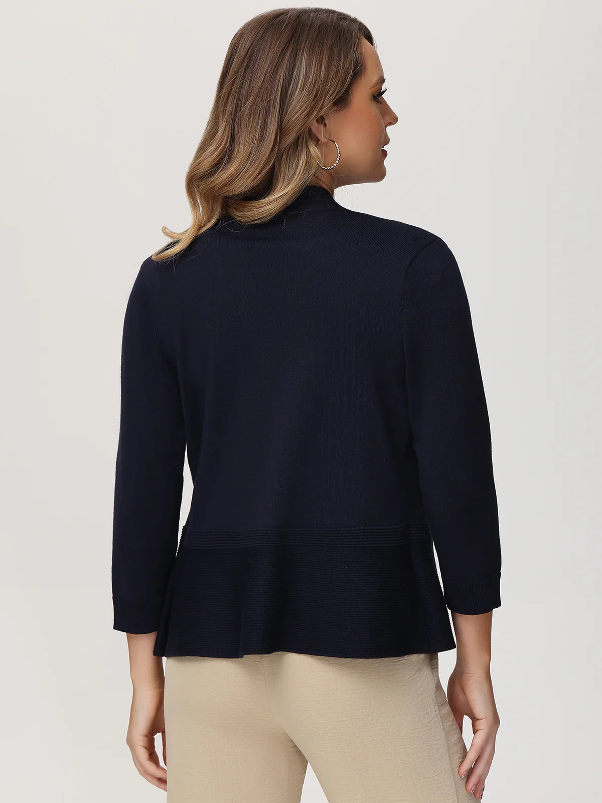 89th & Madison Rib Open-Front Cardigan