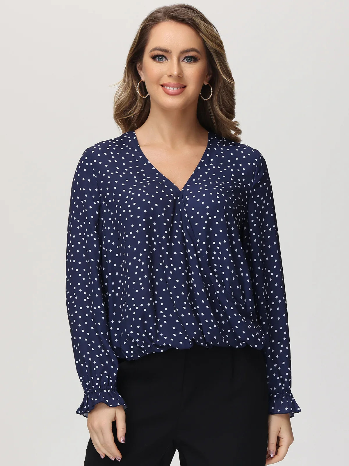 Polka Dots Wrap Top