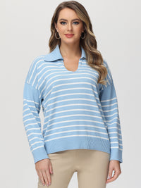Stripe Polo Pullover