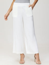 Crop Wide Leg Pull-On Pants