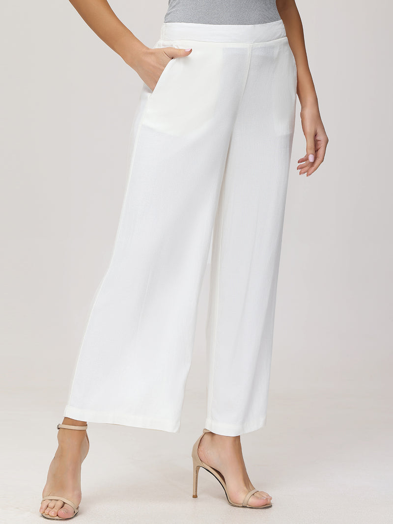 Crop Wide Leg Pull-On Pants