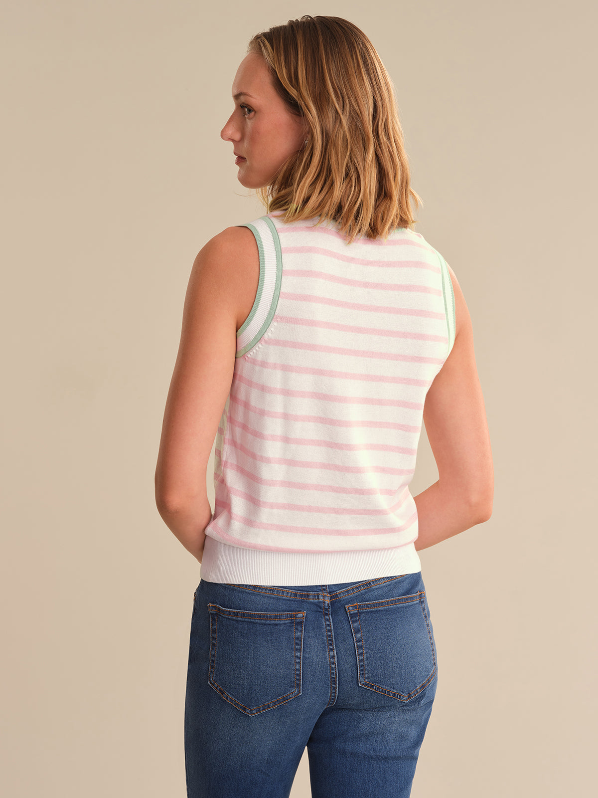 Stripe Crewneck Tank