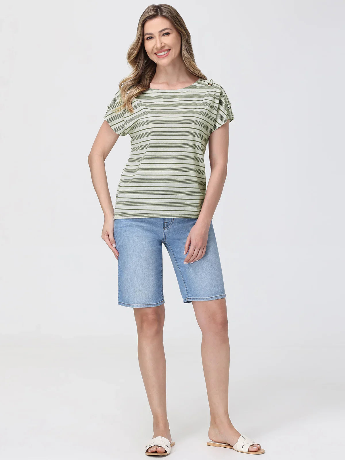 High Rise Bermuda Shorts