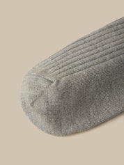 Wool Blend Ribbed Crew Socks