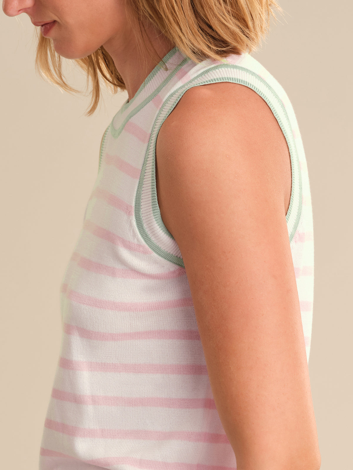 Stripe Crewneck Tank