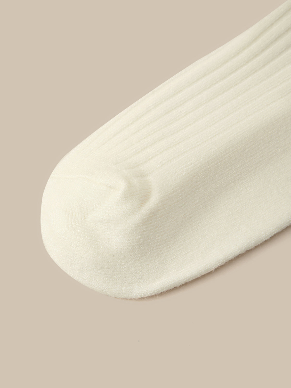Wool Blend Ribbed Crew Socks