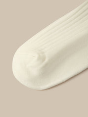Wool Blend Ribbed Crew Socks
