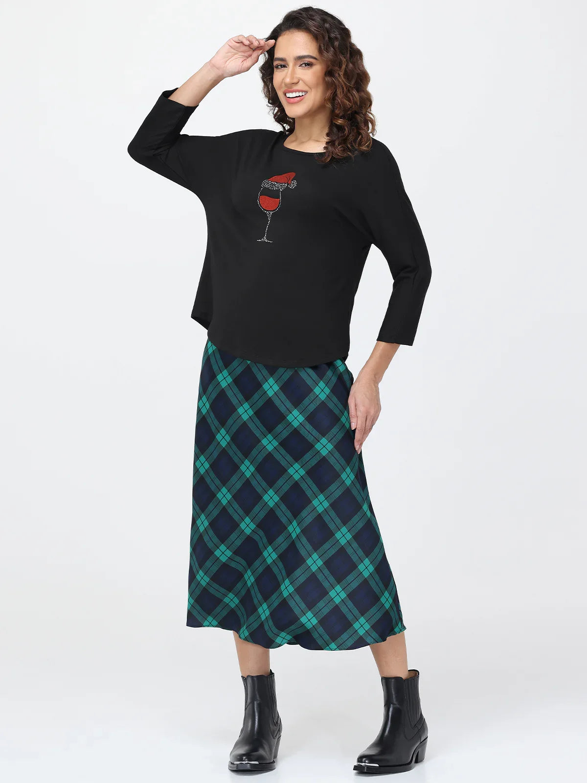 Festive Wine Graphic Top