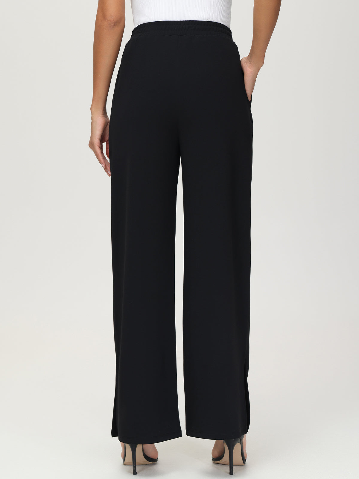89th & Madison Scuba High-Rise Wide Leg Pants