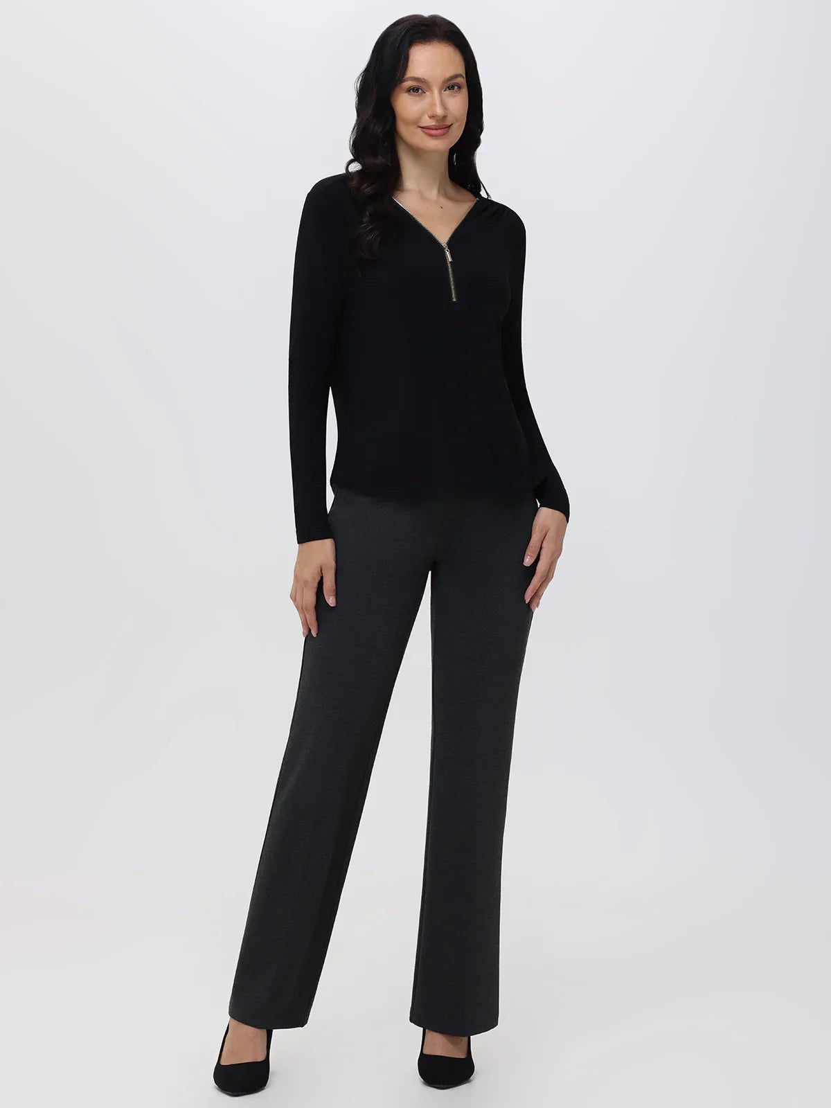 Ruched Shoulder Cool Feel Top