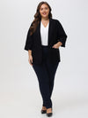 Plus Rolled Sleeve Blazer