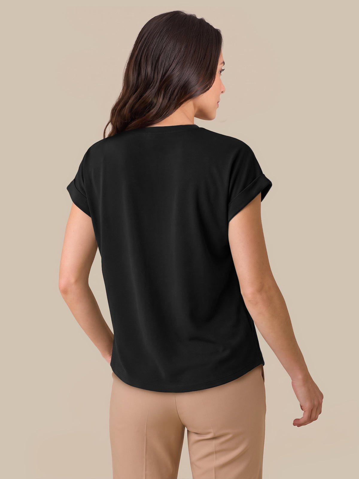 Zipper Neck Cool Feel Top