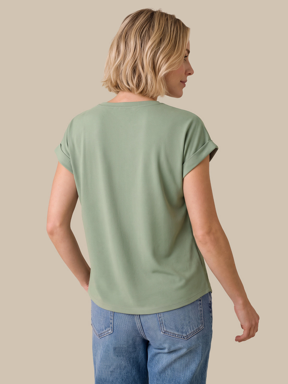 Zipper Neck Cool Feel Top
