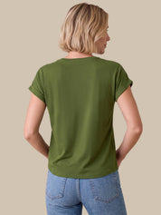 Zipper Neck Cool Feel Top