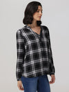 Plaid Popover Blouse