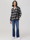 Plaid Popover Blouse