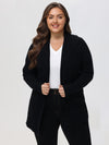 Plus Raglan Sleeve Open Cardigan