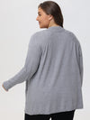 Plus Raglan Sleeve Open Cardigan