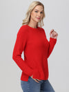 Shaker-Stitch Crewneck Sweater