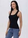 Rib Scoop Neck Tank Top