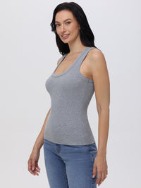 Rib Scoop Neck Tank Top