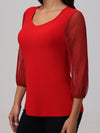 Sweetheart Neck Ruched Cool Top