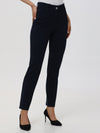 Petite Luxe Ponte Five Pocket Straight Leg Little Black Pants