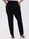 Plus Luxe Ponte Five Pocket Straight Leg Little Black Pants